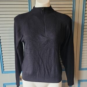 Vintage Designers Originals Black Half-Zip Sweater